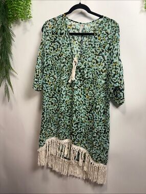 Beach Stop Mint & Aqua Printed Tunic